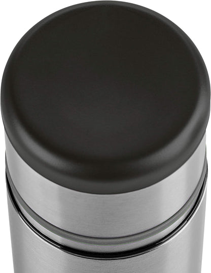 Emsa 509239 Mobility Safe Loc Pro closure, insulated flask. 1.0 litres, black/grey