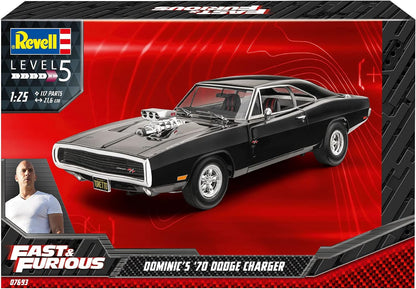 Revell 07693 Fast & Furious - Dominics 1970 Dodge Charger 1:25 Scale Unbuilt/Unpainted Plastic Model Kit