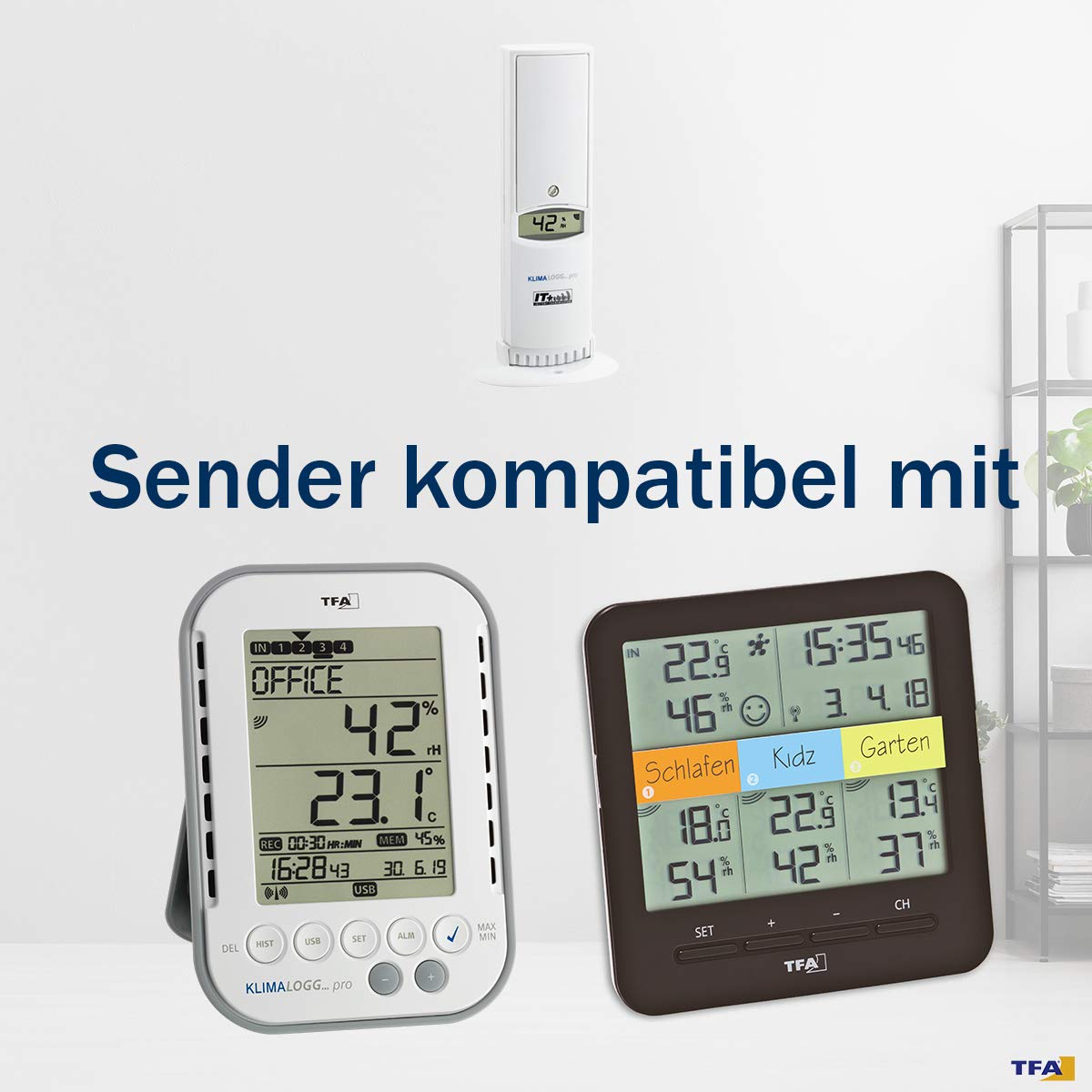 TFA® 30.3180.IT Temperatur-/Luftfeuchtigkeitssenso