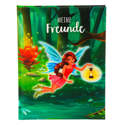 goldbuch 43269 Freundebuch kleine Waldfee, Buch A5, Freundschaftsbuch zum Ausfüllen, Erinnerungsbuch an Freunde, Notizbuch mit 88 illustrierte Seiten, Einband mit Kunstdruck, ca. 15 x 21 x 1,5 cm