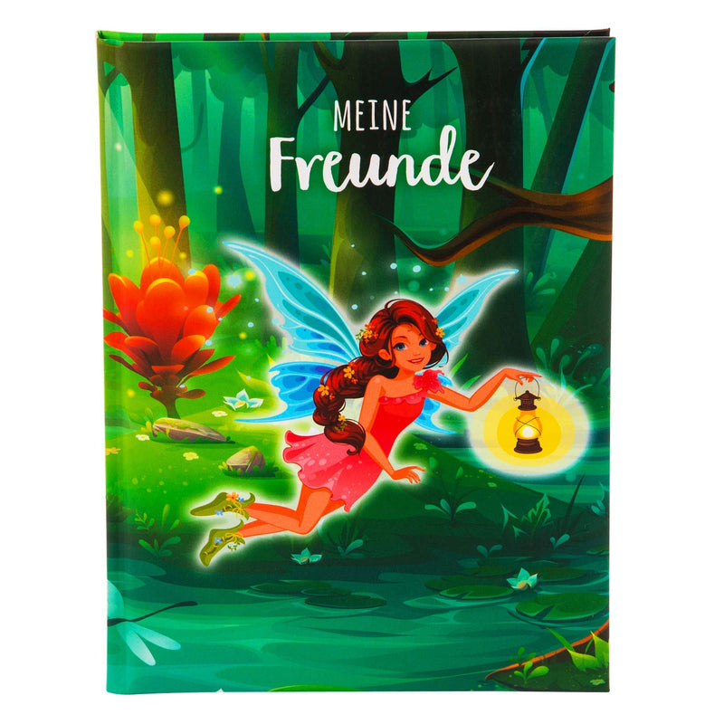 goldbuch 43269 Freundebuch kleine Waldfee, Buch A5, Freundschaftsbuch zum Ausfüllen, Erinnerungsbuch an Freunde, Notizbuch mit 88 illustrierte Seiten, Einband mit Kunstdruck, ca. 15 x 21 x 1,5 cm