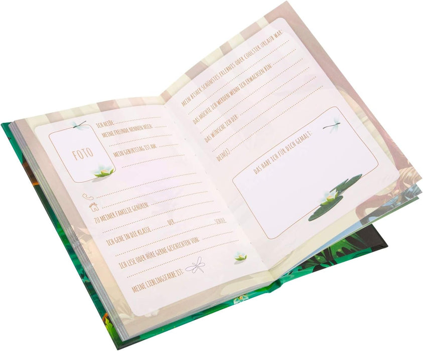 goldbuch 43269 Freundebuch kleine Waldfee, Buch A5, Freundschaftsbuch zum Ausfüllen, Erinnerungsbuch an Freunde, Notizbuch mit 88 illustrierte Seiten, Einband mit Kunstdruck, ca. 15 x 21 x 1,5 cm