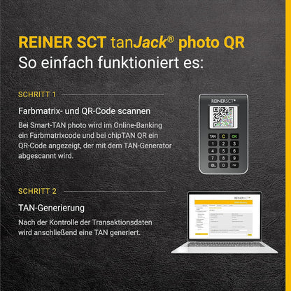 REINER SCT tanJack photo QR I Chip Tan Generator for Online Banking