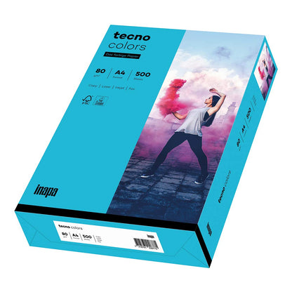 inapa Coloured Copier Paper Tecno Colours 80 g/m² A4 500 Sheets Blue blue 80g / m²