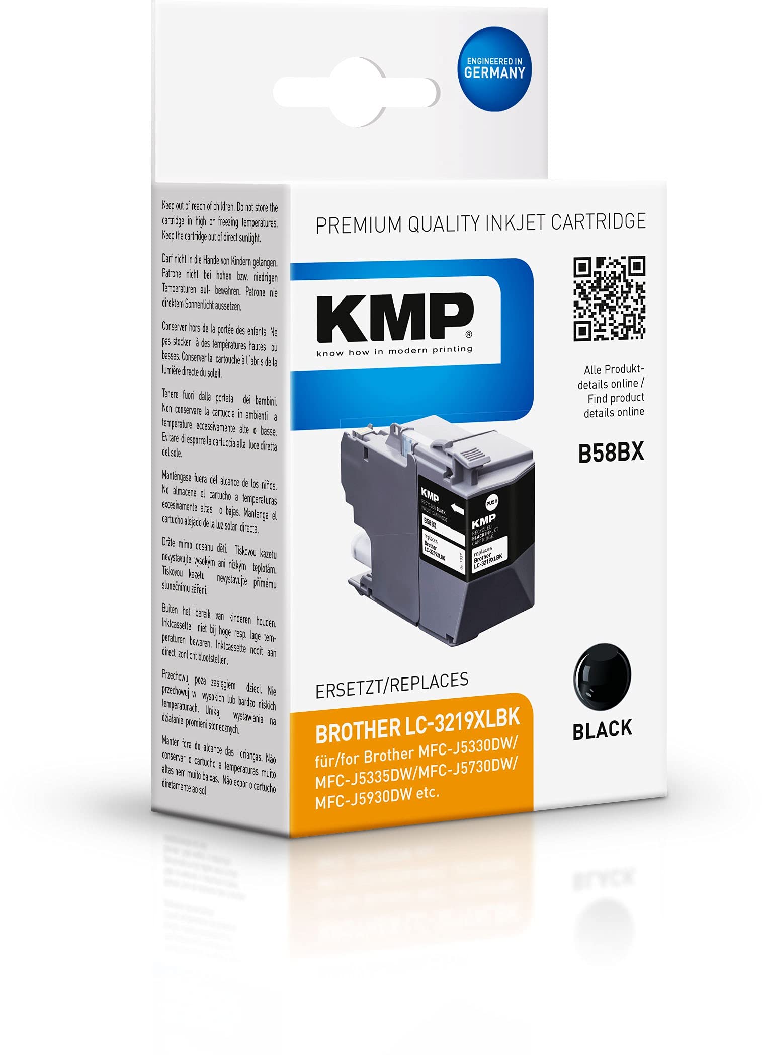 KMP know how in modern printing 1537,4001 Tintenpatrone kompatibel schwarz 1 Stück, alto rendimiento (xl)