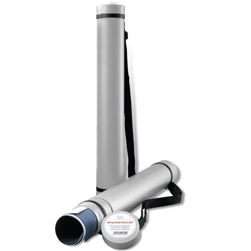 Rumold postal tubes, 600 mm-1,000 mm, diameter: 80 mm, polyethylene, Silver, 1 Köcher