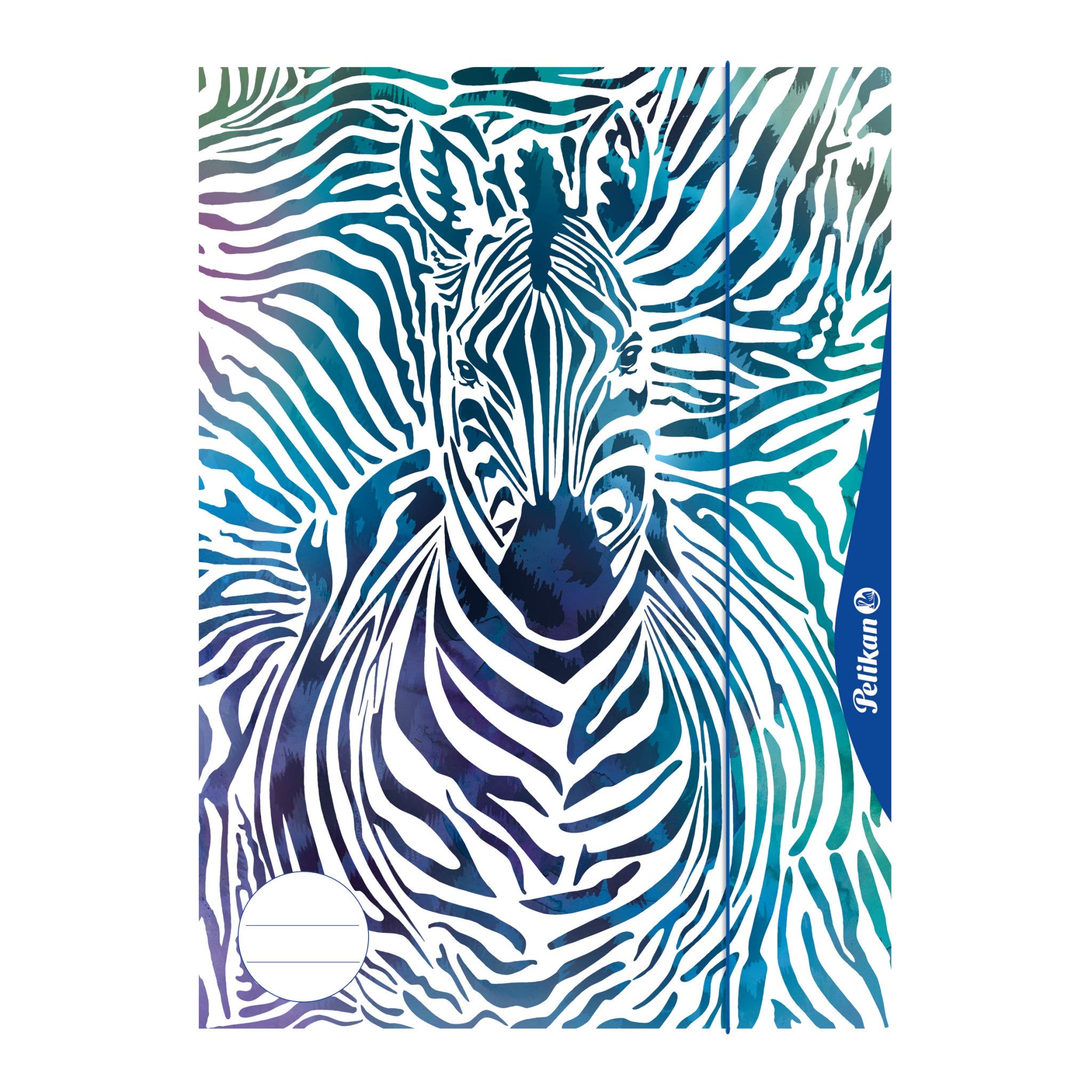 Pelikan 240406 Kombisammelmappe (Sammelmappe und Zeichenblock), A4, Motiv: Zebra, 1 Stück A4 Kombi