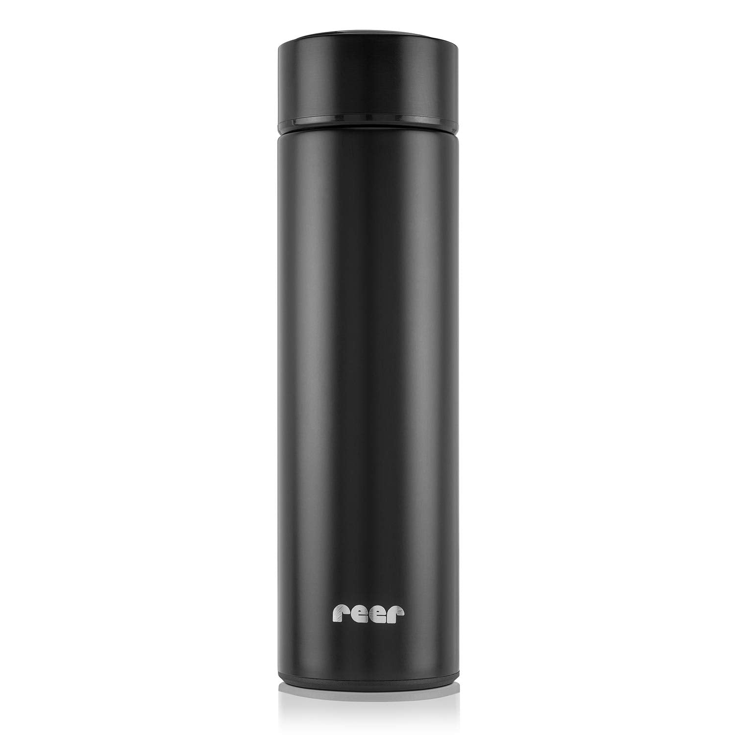 reer ColourDESIGN Stainless Steel Insulated Bottle 450ml - Small, Handy, Ideal for Baby, Black