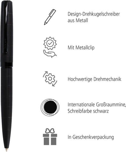 Online Eleganza Ballpen I Black I Replaceable Large Refill I Metal Biro I Ink Colour Black I Retractable I Ballpoint Pen In Gift Box 34567