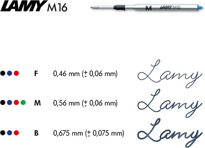 Lamy xevo 1233836 Ballpoint Pen 262 - Plastic Retractable Ballpoint Pen with Matte Black Surface - Foreign Spring Metal Clip - With Large Capacity Refill - Line Width M