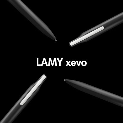 Lamy xevo 1233836 Ballpoint Pen 262 - Plastic Retractable Ballpoint Pen with Matte Black Surface - Foreign Spring Metal Clip - With Large Capacity Refill - Line Width M