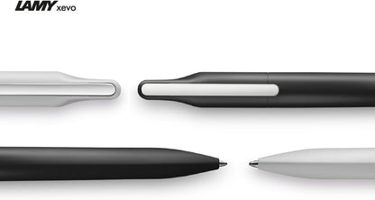 Lamy xevo 1233836 Ballpoint Pen 262 - Plastic Retractable Ballpoint Pen with Matte Black Surface - Foreign Spring Metal Clip - With Large Capacity Refill - Line Width M
