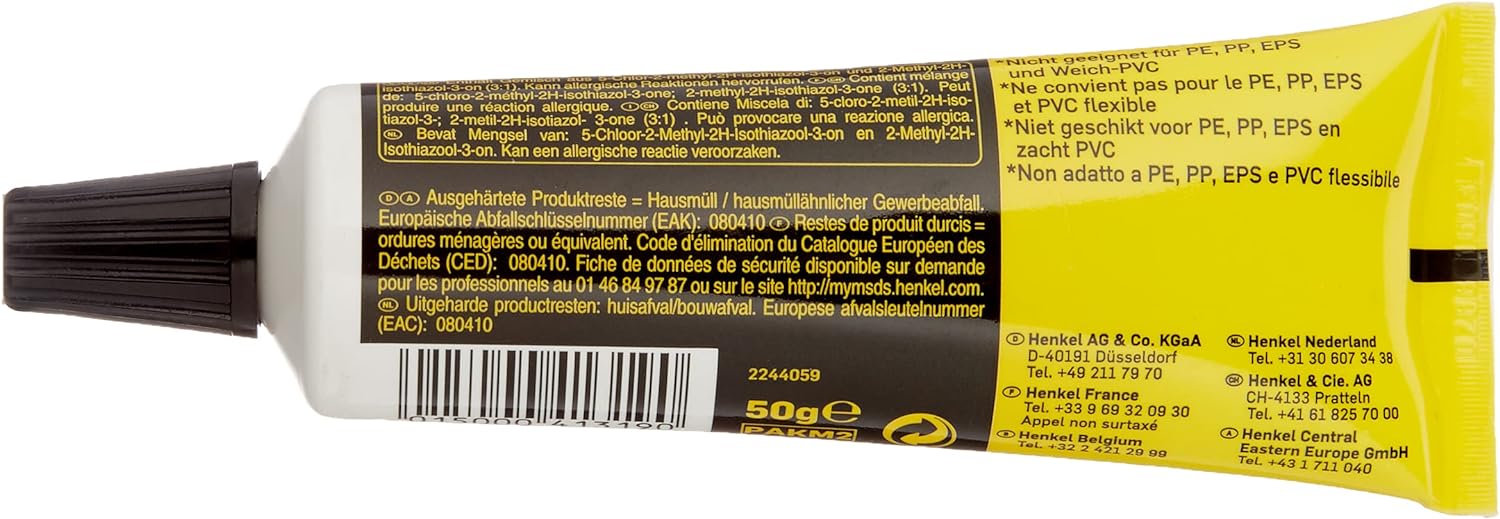Pattex 1345747"Multi" General Purpose Glue, Black/Yellow, 50 g
