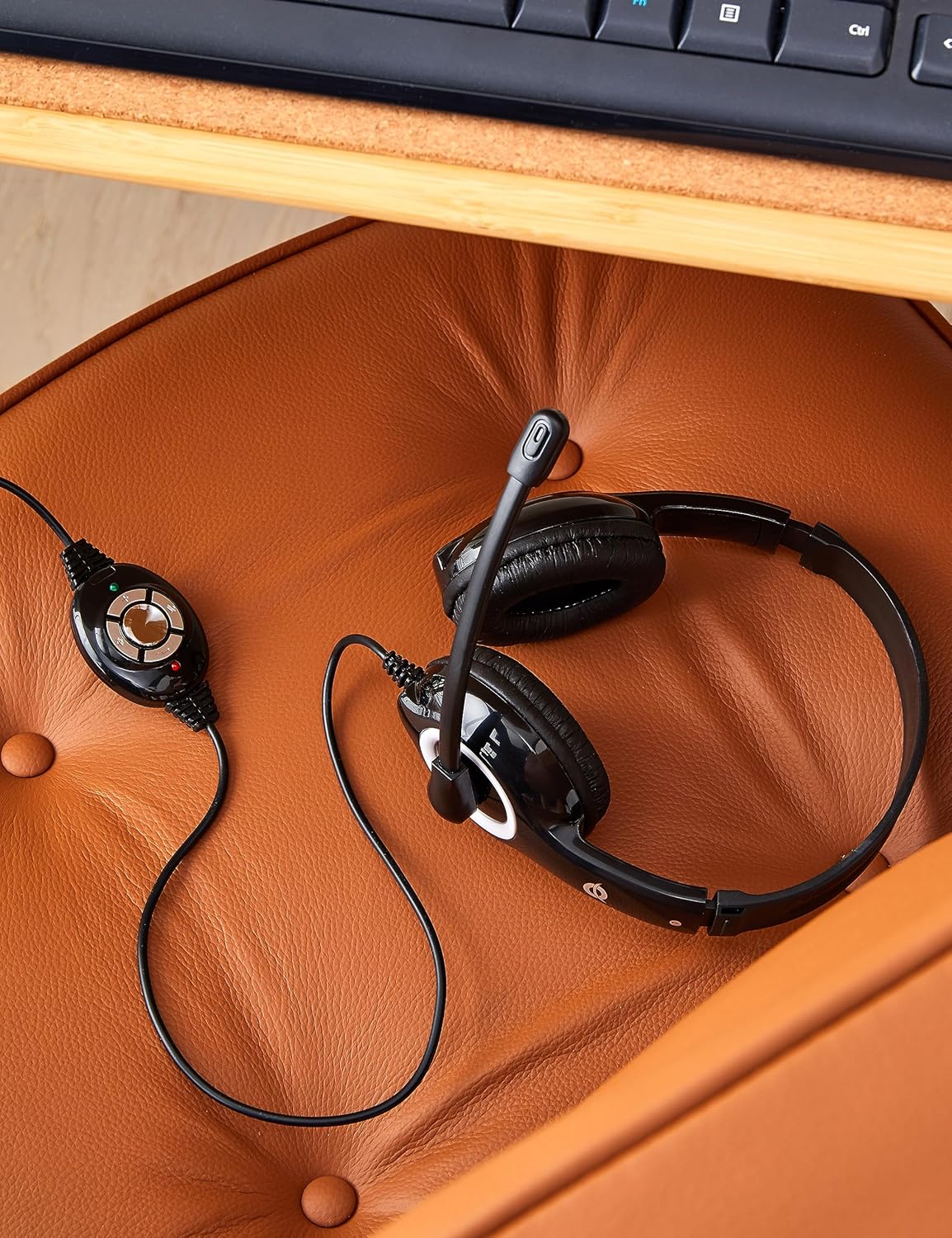 Conceptronic POLONA USB Wired Headset With Microphone - Black