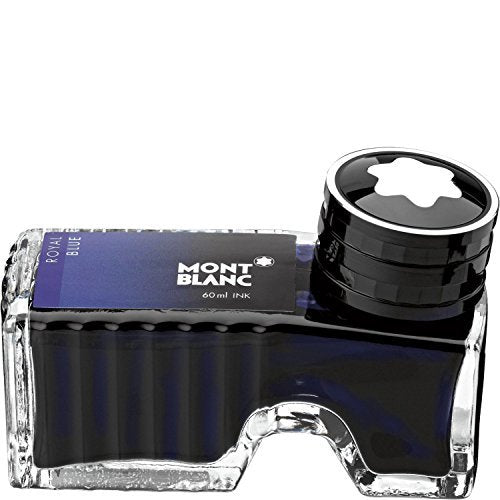 Montblanc Ink Bottle Royal Blue 105192 – Premium-Quality Refill Ink in Deep Blue for Fountain Pens, Quills, and Calligraphy Pens – 60ml Inkwell Blue Ink Bottle