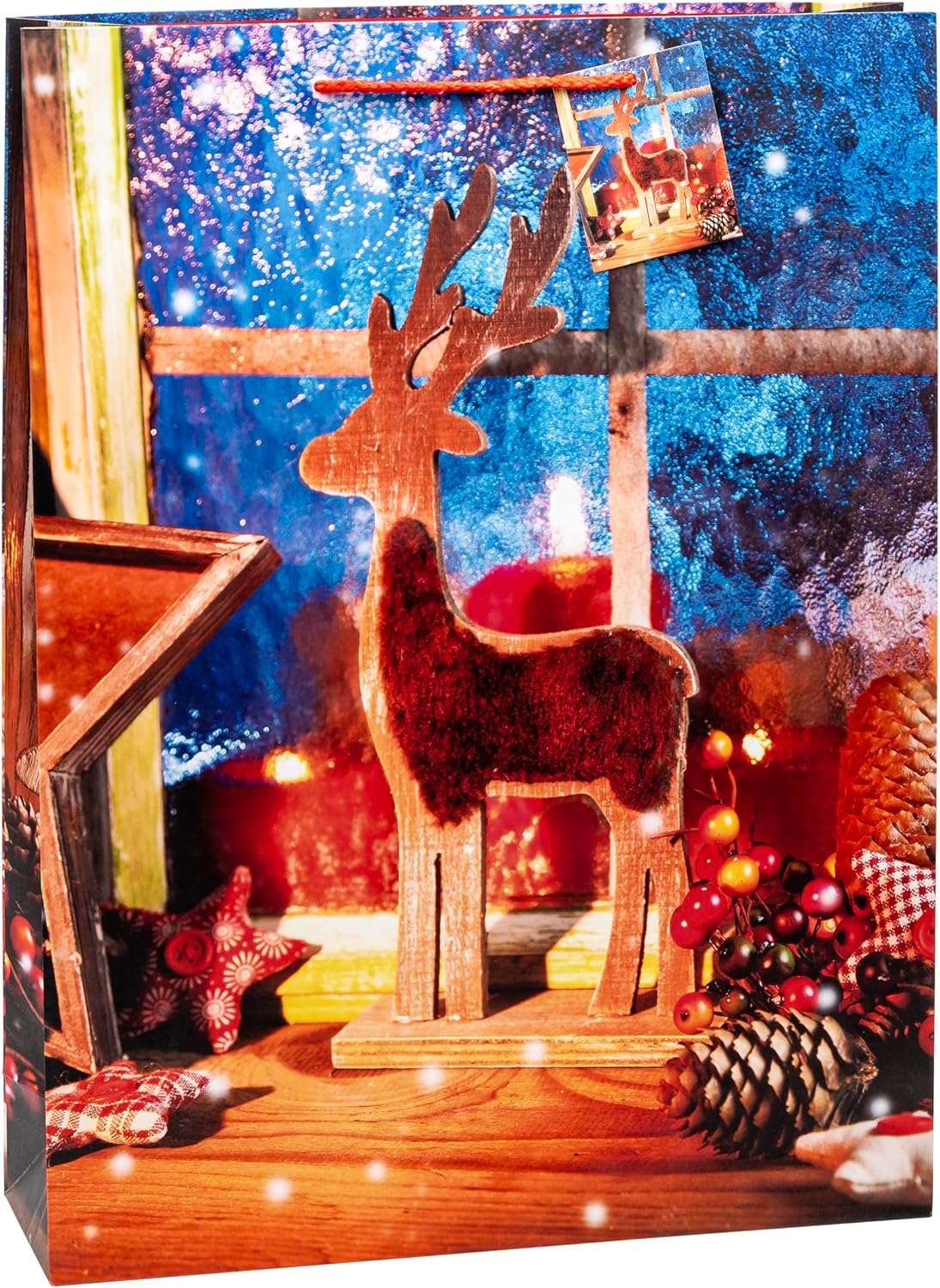 TSI 84177 gift bags Christmas No 7, Pack of 12, size: xtra large (17,5 x 13 x 4 inch) 1 count (Pack of 12) XXL Single