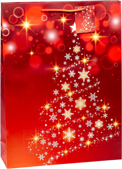 TSI 84177 gift bags Christmas No 7, Pack of 12, size: xtra large (17,5 x 13 x 4 inch) 1 count (Pack of 12) XXL Single