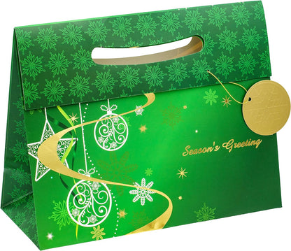 TSI 86417 gift bags with hot stamping Christmas Elegant, Pack of 12, size: large landscape (10 x 12,5 x 5,5 inch)