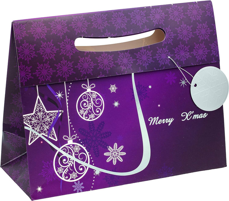 TSI 86417 gift bags with hot stamping Christmas Elegant, Pack of 12, size: large landscape (10 x 12,5 x 5,5 inch)