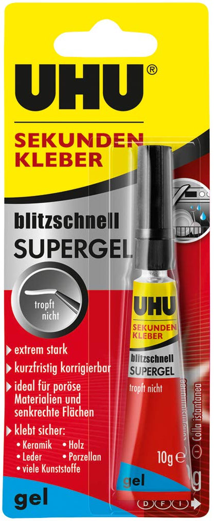 Uhu Instant Glue, Super Gel Lightning super gel 10 g