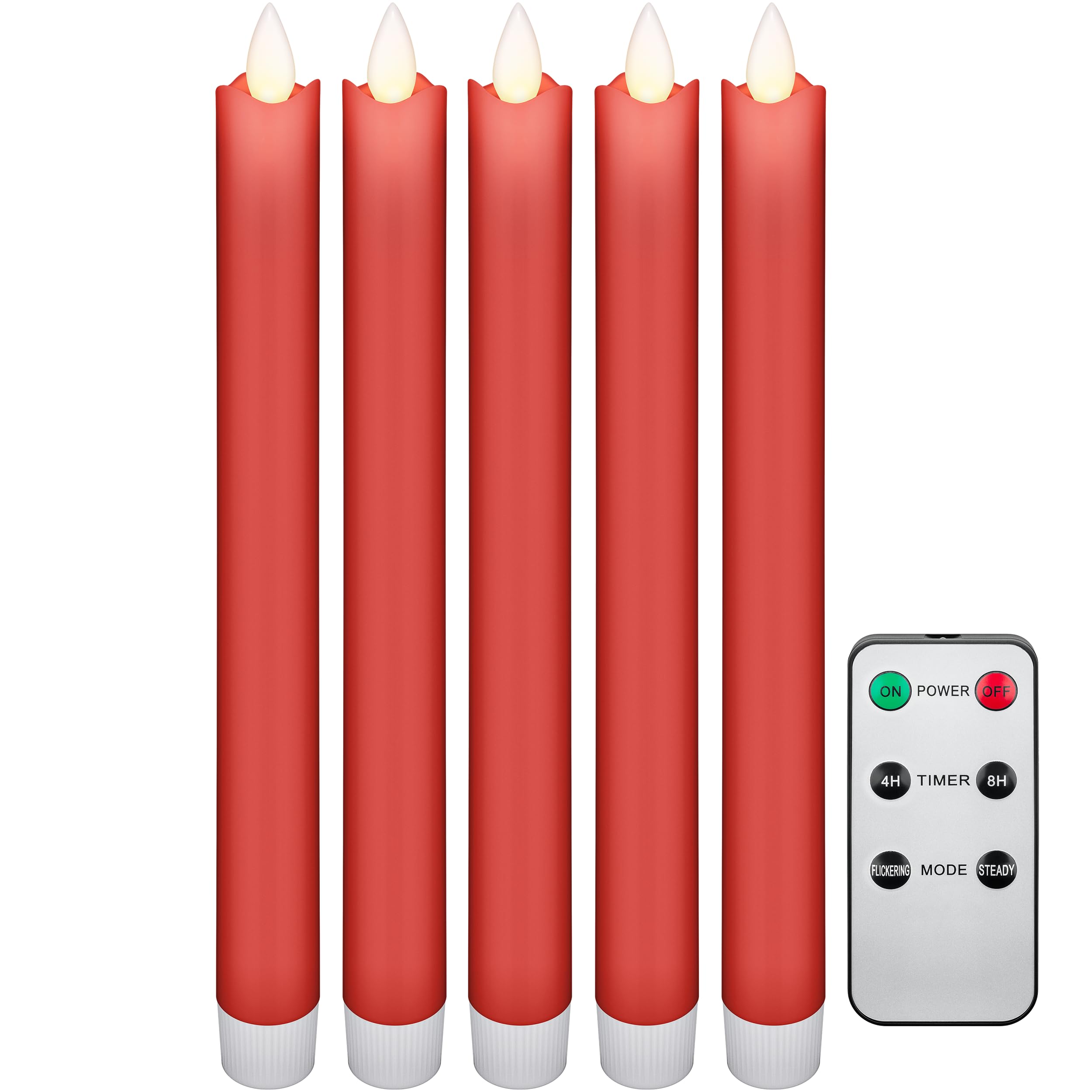 5 goobay LED-Kerzen rot