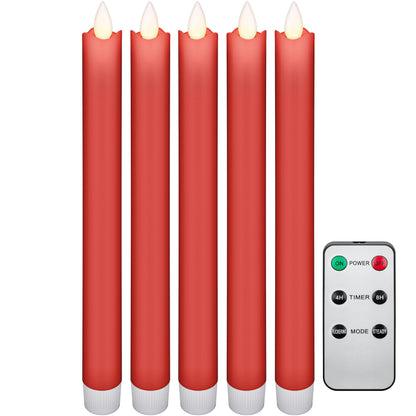 5 goobay LED-Kerzen rot