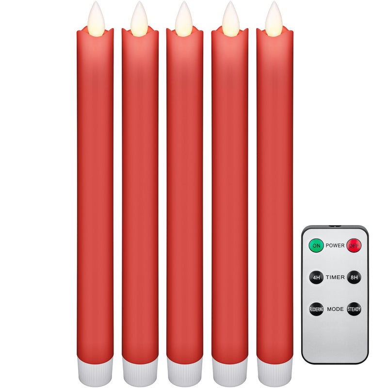 5 goobay LED-Kerzen rot