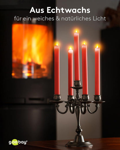 5 goobay LED-Kerzen rot