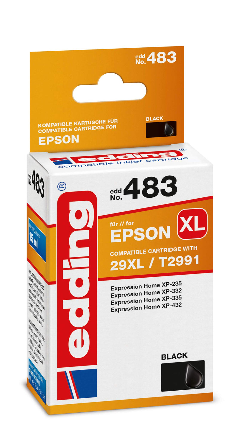 edding EDD-483 schwarz Tintenpatrone ersetzt EPSON