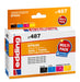 edding Druckerpatrone EDD-487 - Multipack 4 - Schwarz, Cyan, Magenta, Gelb - 1x 15 ml + 3x 8,5 ml - Reichweite 1x 665 3x 625 Seiten - Ersetzt Epson T29XL (T2991/92/93/94)