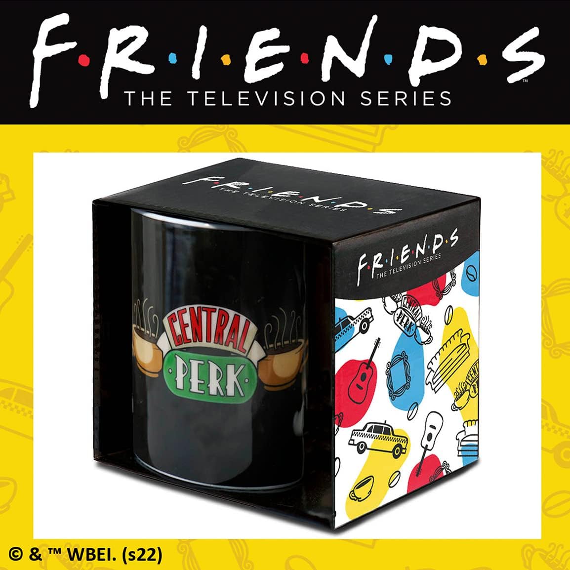 Logoshirt® Friends - Central Perk - Logo I Porcelain Coffee Mug, 300 ml I Dishwasher & Microwave Safe I In Coloured Gift Box I Licensed Original Design