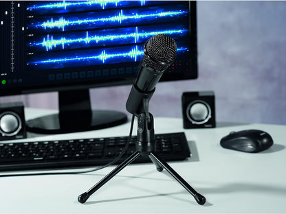 Hama MIC-935 Allround PC-Mikrofon Schwarz Kabelgebunden inkl. Stativ, 175165