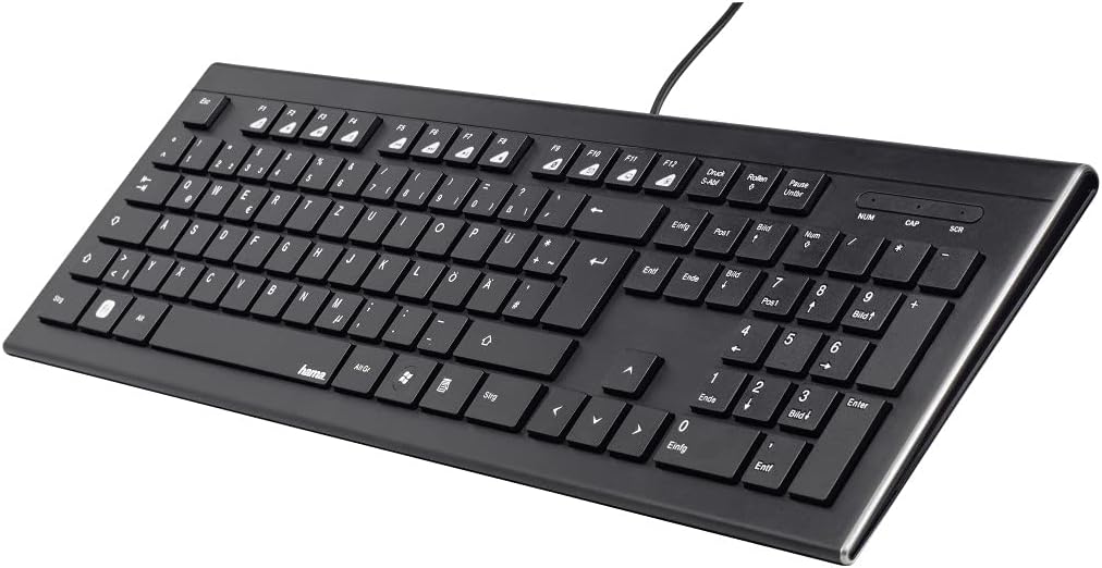 Hama Cortino keyboard USB QWERTZ German Black