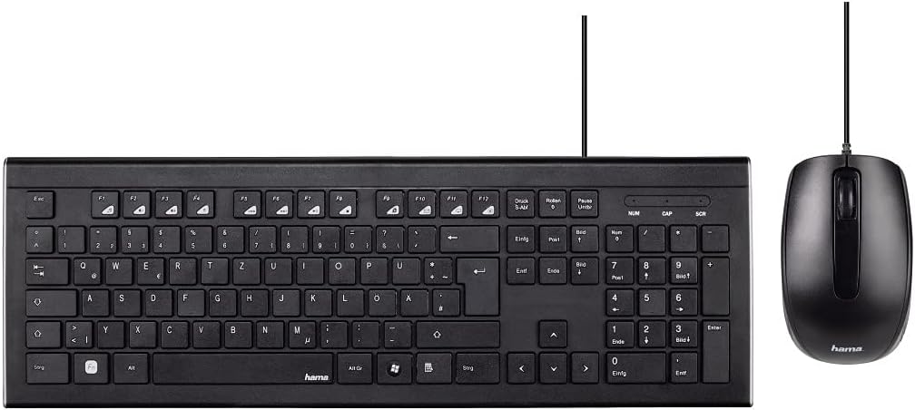 Hama Cortino keyboard USB QWERTZ German Black