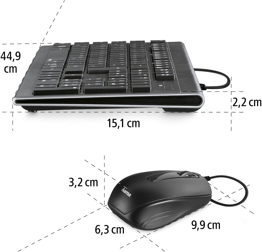 Hama Cortino keyboard USB QWERTZ German Black