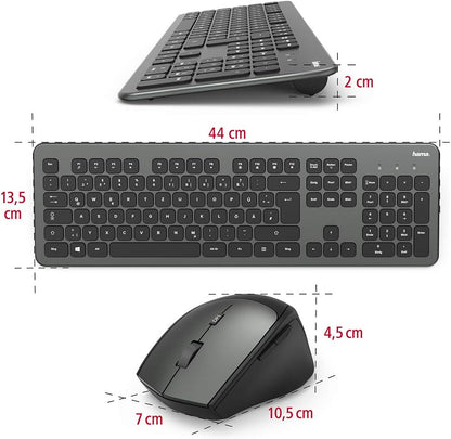 hama KMW-700 Tastatur-Maus-Set kabellos