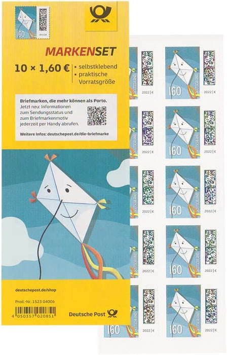 10 Deutsche Post Stamp "Briefdrachen"