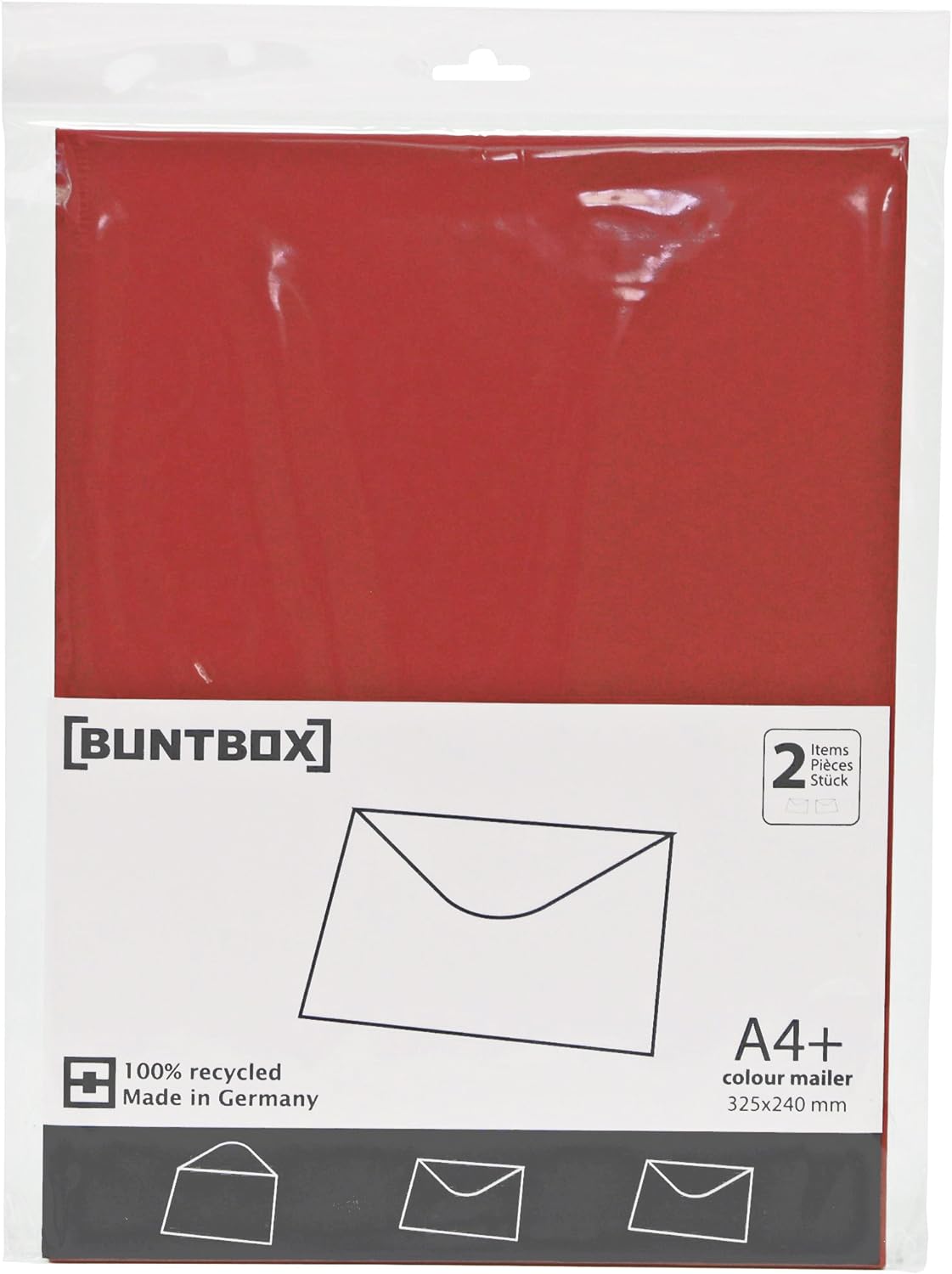 Colourful Box 17 Colour Set Mailer Envelope, Pack of 2 Rubin