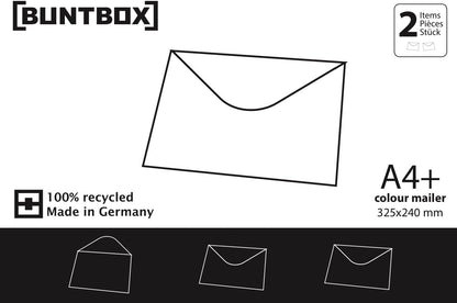 Colourful Box 17 Colour Set Mailer Envelope, Pack of 2 Rubin