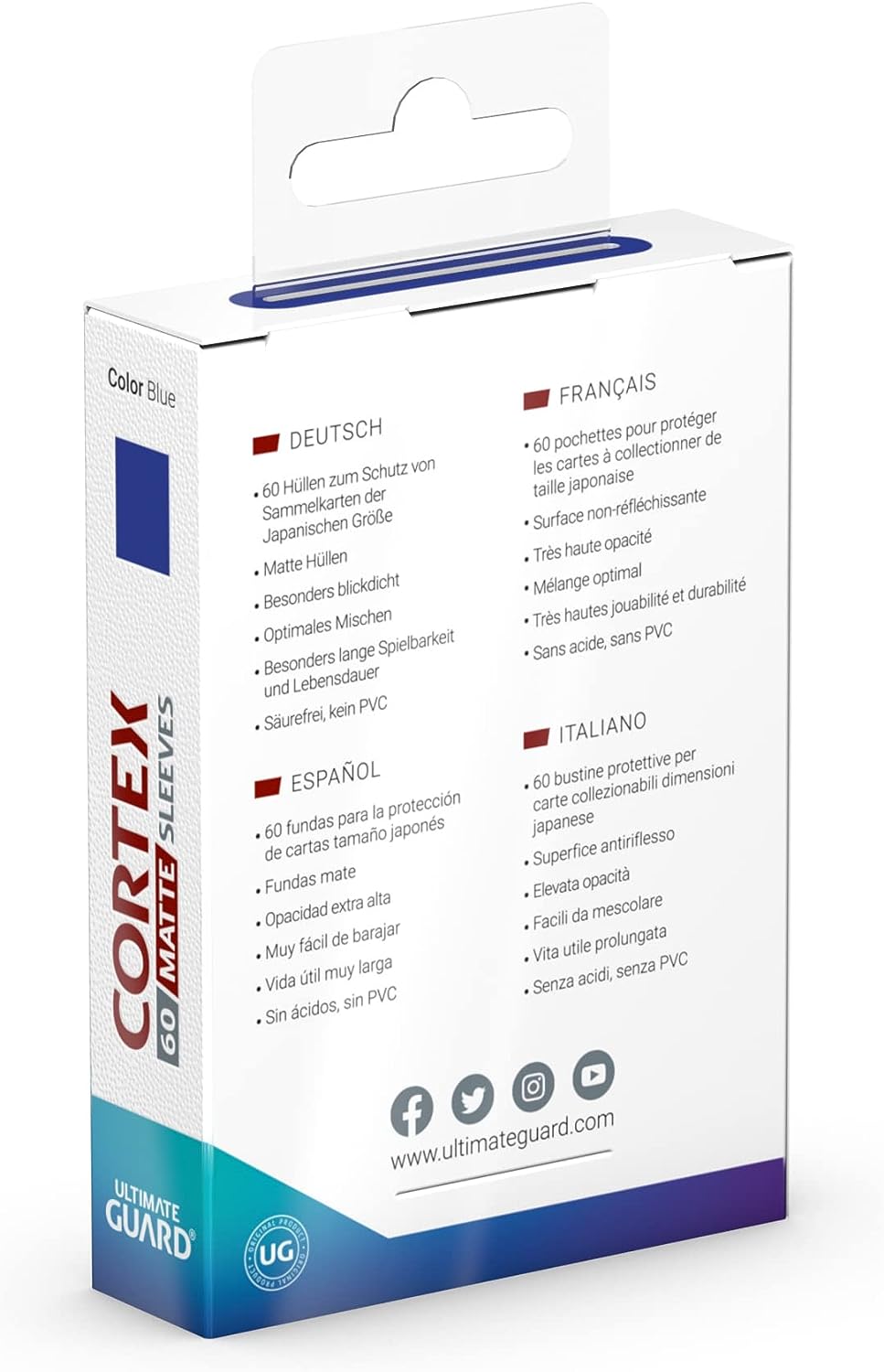Cortex Sleeves Japanese Size Matte Blue (60