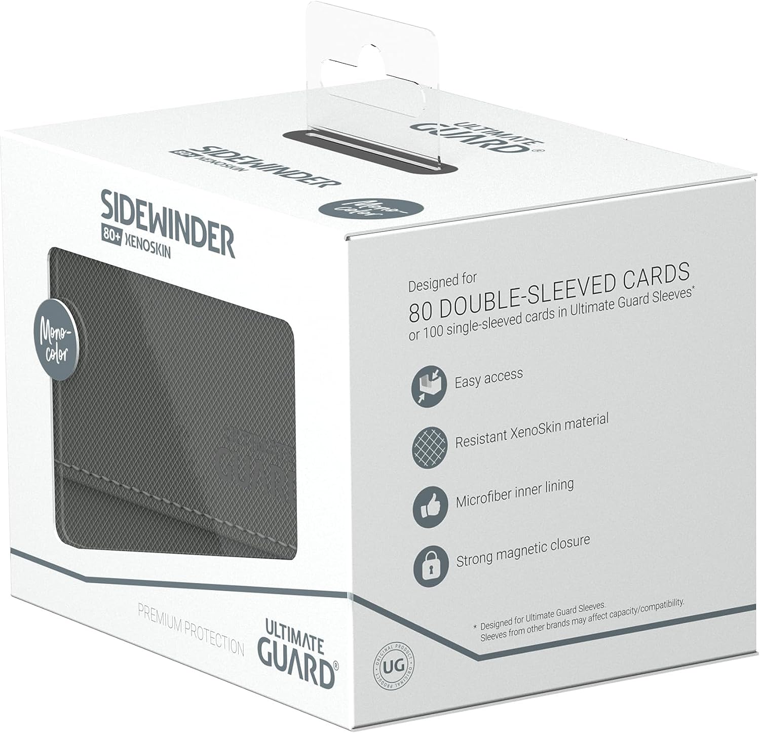 Ultimate Guard Sidewinder 80+ XenoSkin Monocolor Grey