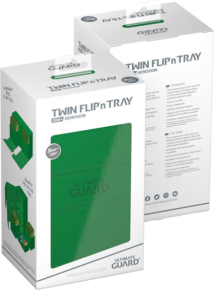 Ultimate Guard Twin Flip`n`Tray 200+ XenoSkin Monocolor Vert