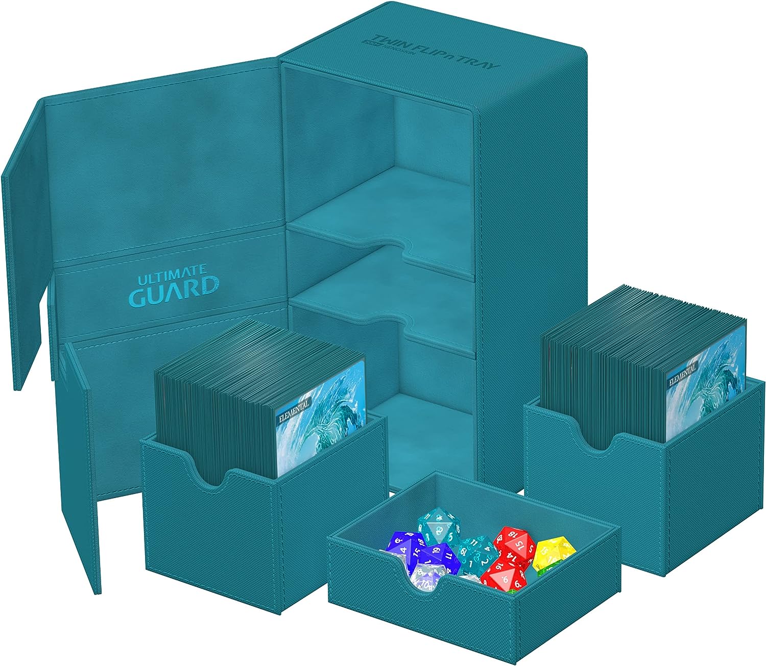 Ultimate Guard Twin Flip`n`Tray 200+ Monocolor Petrol 200+ Petrol