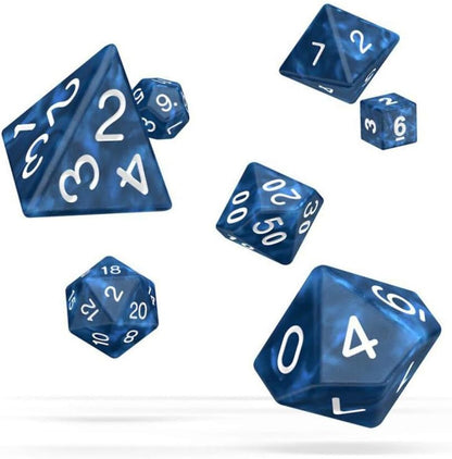 Oakie Doakie Dice RPG Set Marble - Blue (7)