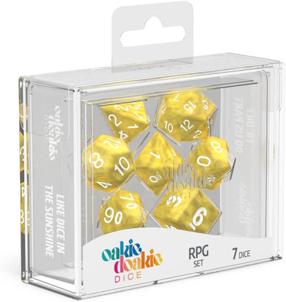 Oakie Doakie Dice RPG Set Marble - Yellow (7)