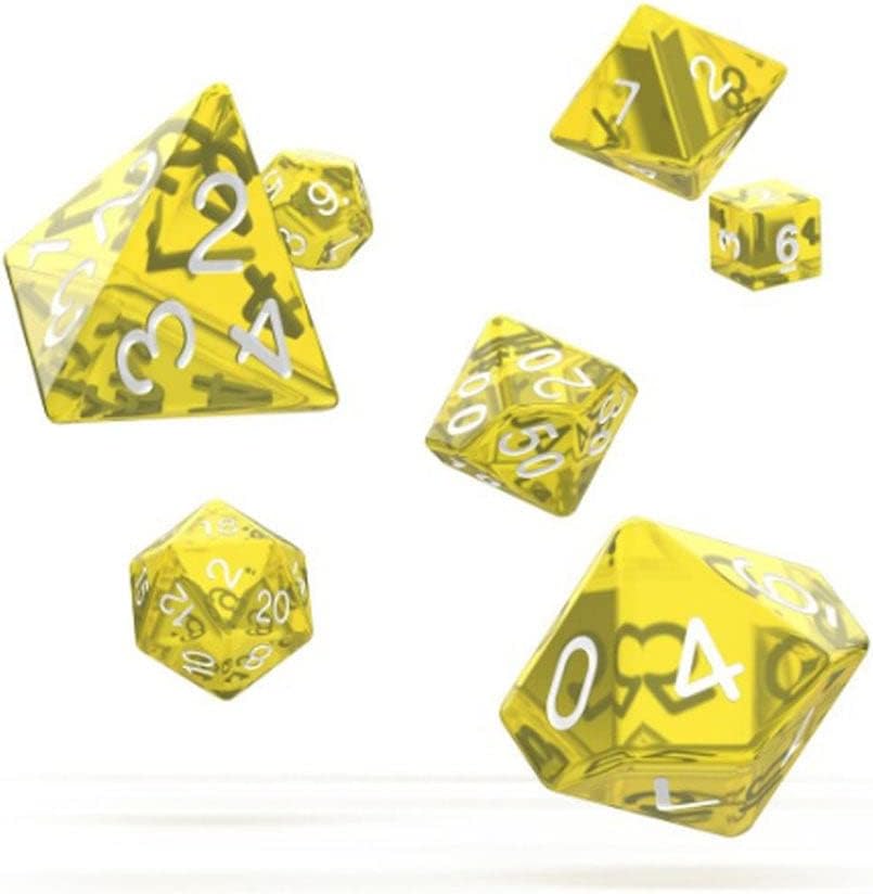 Oakie Doakie Dice RPG Set Translucent - Yellow (7) Divers Yellow