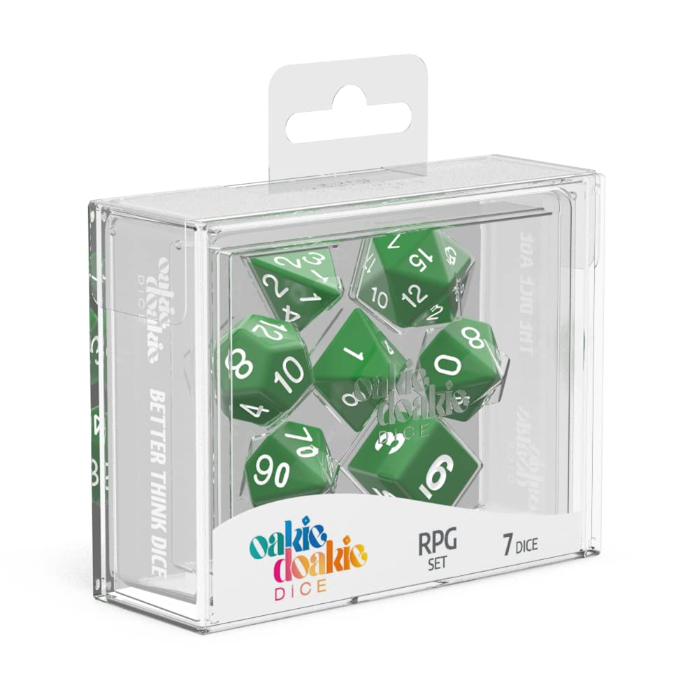 Oakie Doakie Dice RPG-Set Solid Green