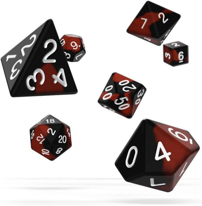 Oakie Doakie Dice RPG-Set Glow/Dark Lava