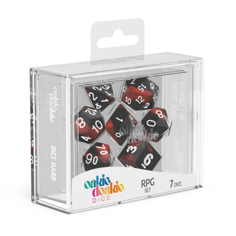 Oakie Doakie Dice RPG-Set Glow/Dark Lava