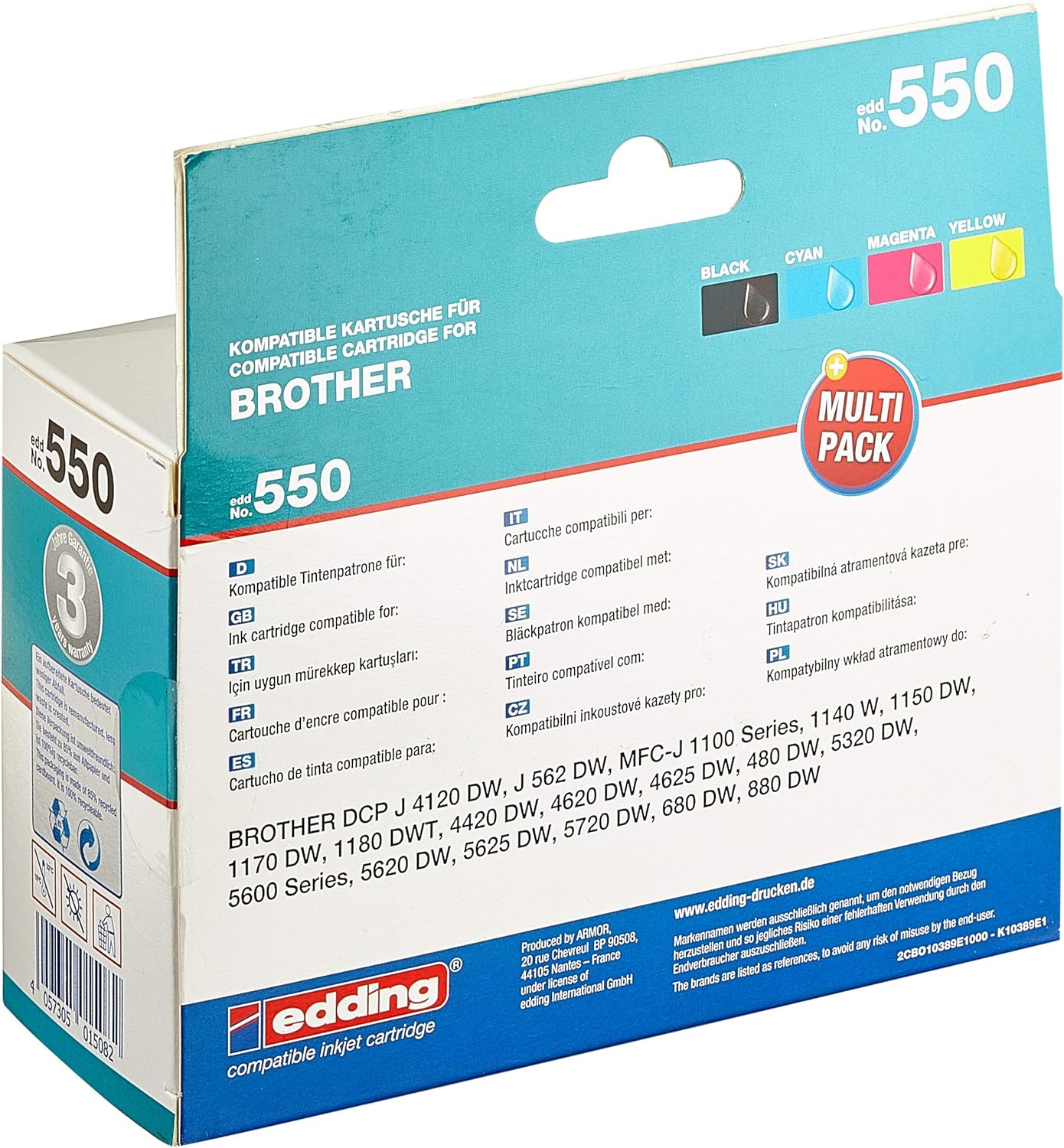 Edding EDD-477 LC-223BK/C/M/Y 4PACK Tintenpatrone